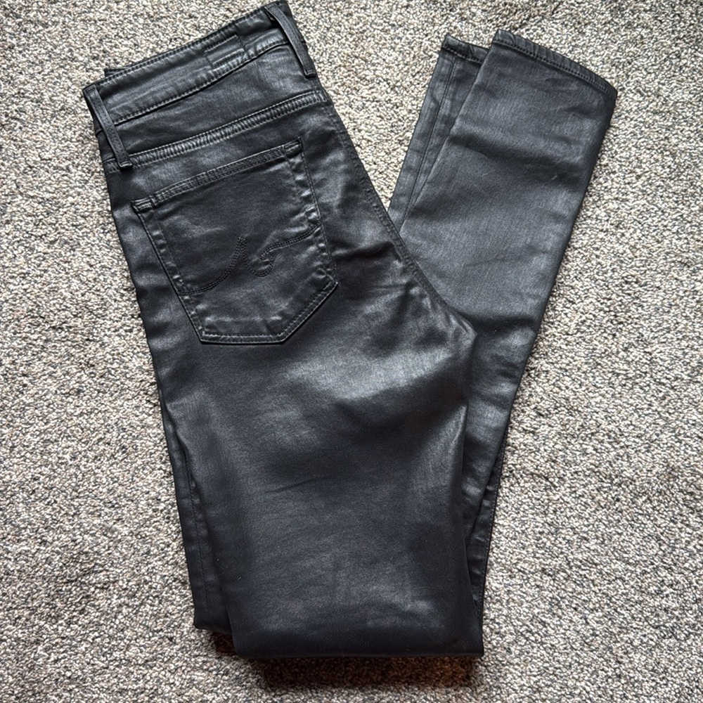 AG Farrah High Rise Skinny waxed jeans